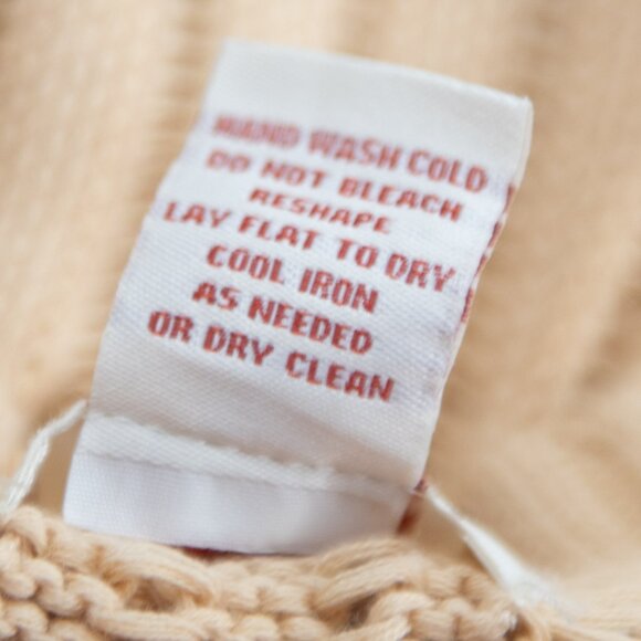 Sundance Cardigan Sweater Linen Cotton 3/4 Sleeve Knit Beige Yellow Size Small - Picture 4 of 5